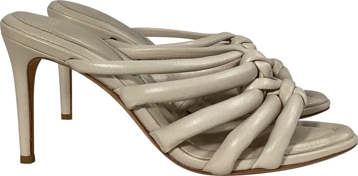 Maeva 85 Knotted Sandals In Ivory Leather