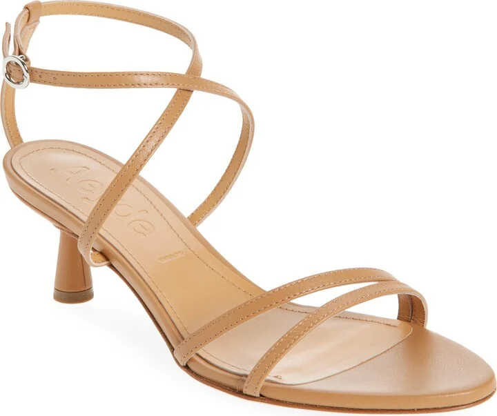 Maeve Ankle Strap Kitten Heel Sandal