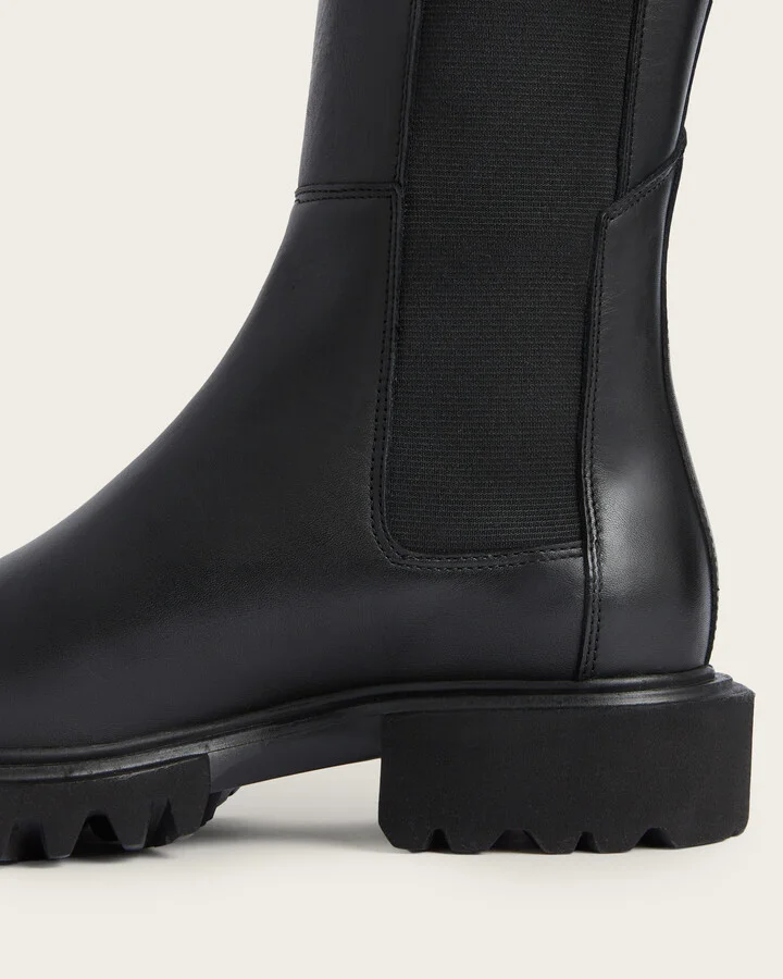 Maeve Knee High Slip On Leather Boots - Image 5