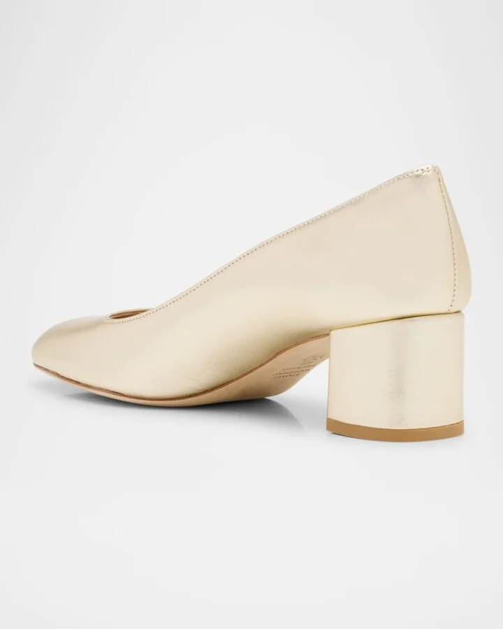 Maeve Metallic Block-Heel Pumps - Image 2