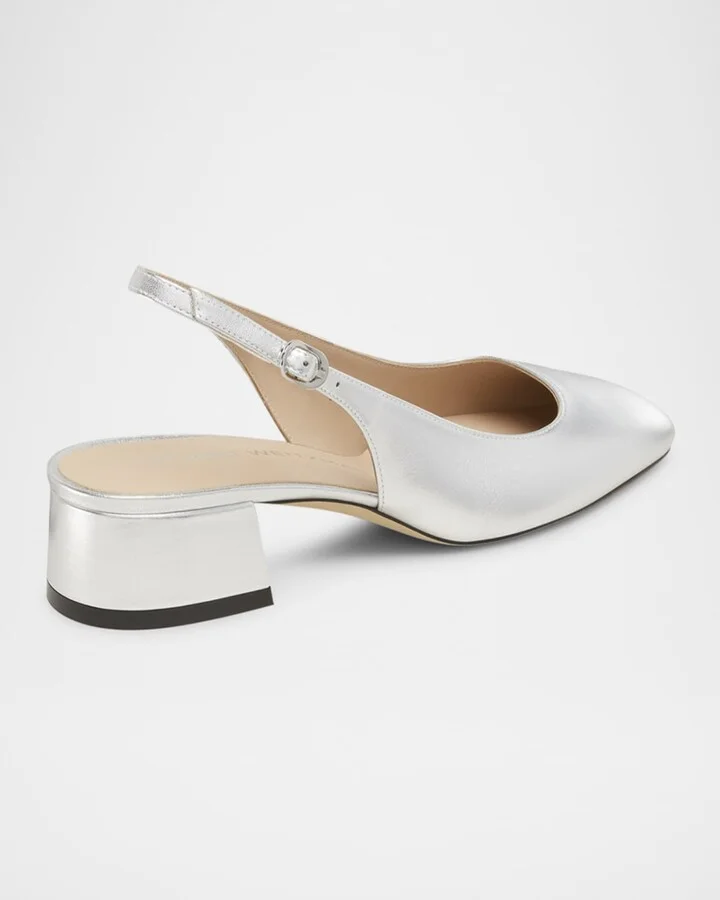 Maeve Metallic Slingback Ballerina Pumps - Image 8