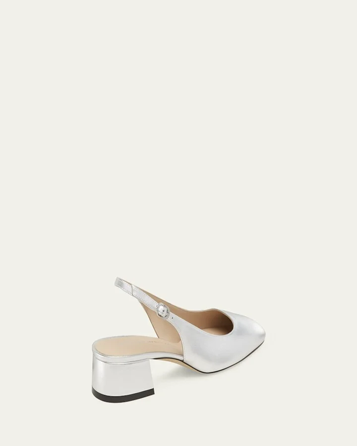Maeve Metallic Slingback Ballerina Pumps - Image 8