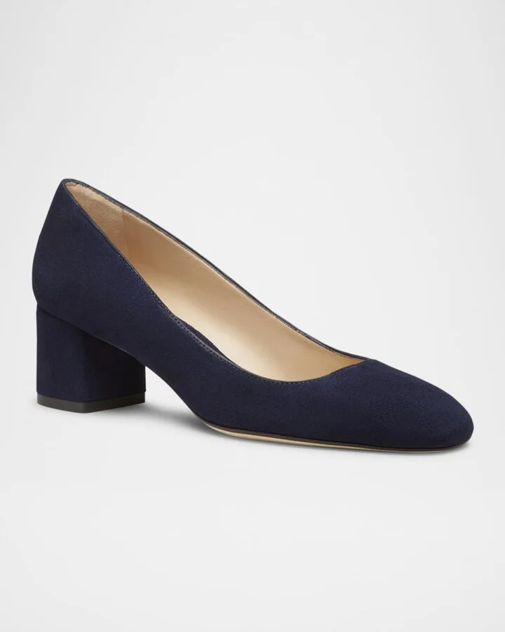 Maeve Suede Block-Heel Pumps - Image 2