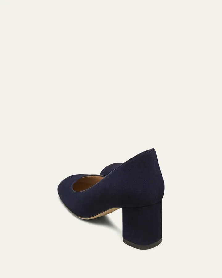 Maeve Suede Block-Heel Pumps - Image 3
