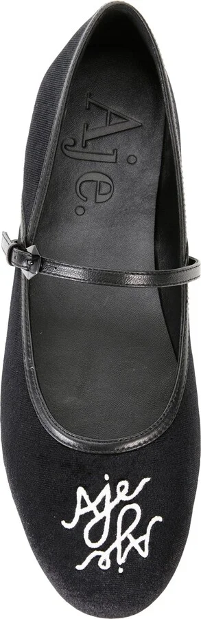 Maeve Velvet Ballet Flat In Colour Black Size 35 - Image 3