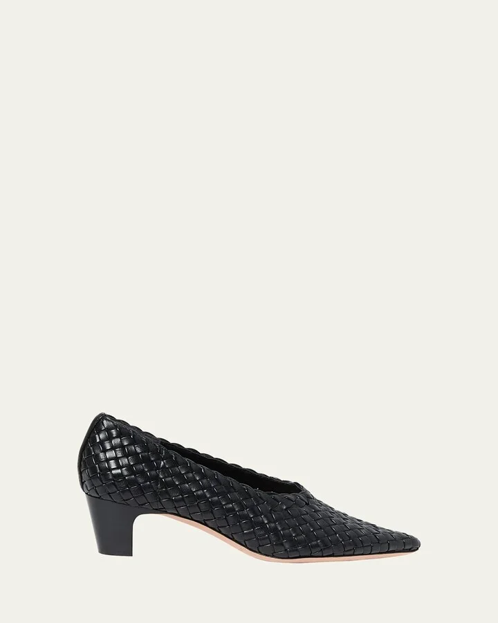 Maeve Woven Leather Pumps