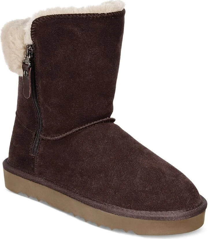 Maevee Womens Leather Ankle Winter & Snow Boots
