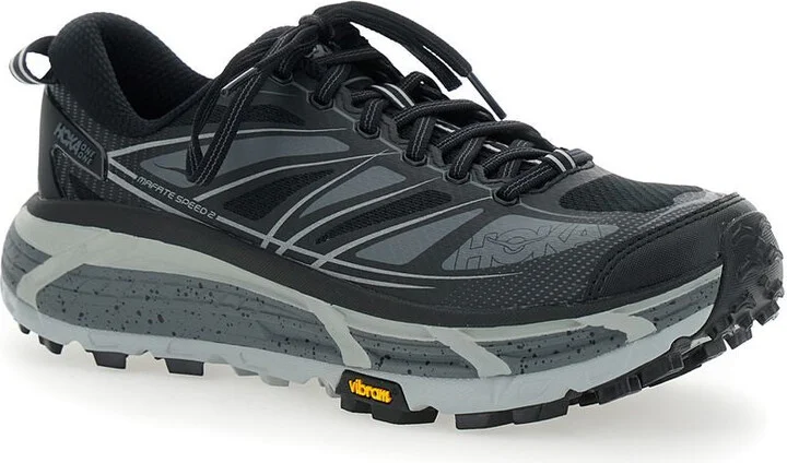 'Mafate Speed 2' Black Low Top Sneakers With Logo Print On The Side In Tech Fabric Unisex - Image 2
