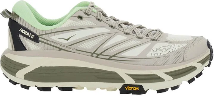 'Mafate Speed 2' Grey Low Top Sneakers With Logo Print On The Side In Tech Fabric Unisex