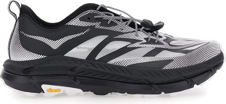 'mafate Speed 4 Lite' Black Low Top Sneakers With Mesh Panels In Tech Fabric Unisex