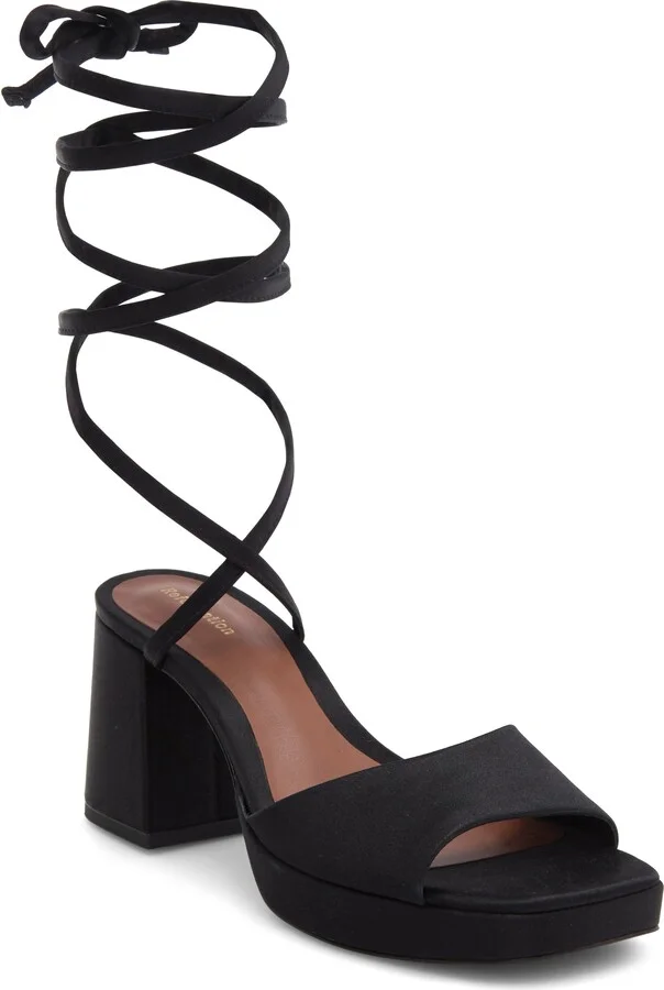 Magda Ankle Tie Platform Sandal