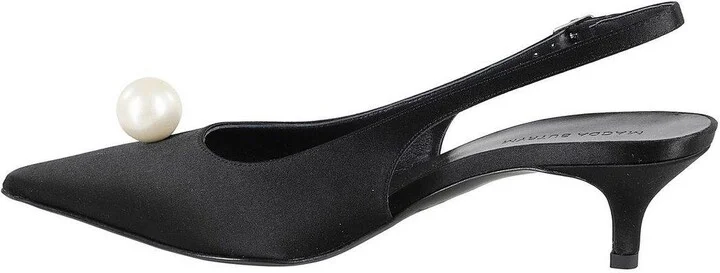 Magda Burtym Embellished Slingback Satin Pumps - Image 3