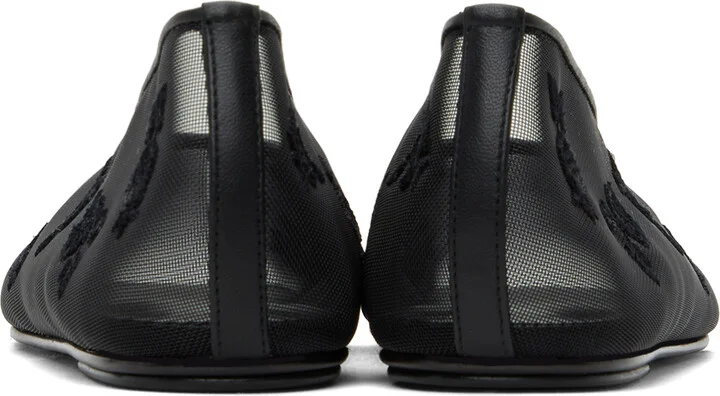 Magda Butrym Black Mesh Ballet Flats - Image 2