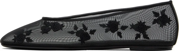 Magda Butrym Black Mesh Ballet Flats - Image 3