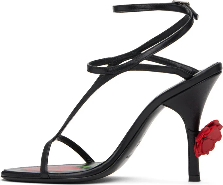 Magda Butrym Black Strappy Heeled Sandals - Image 3