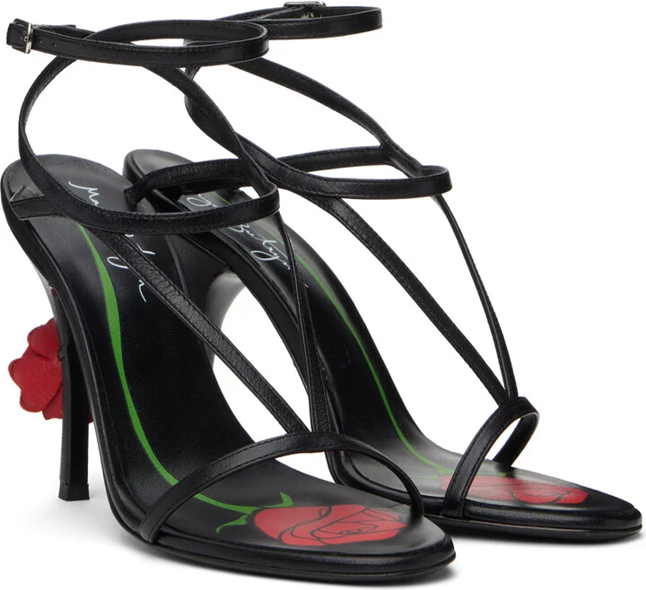Magda Butrym Black Strappy Heeled Sandals - Image 4