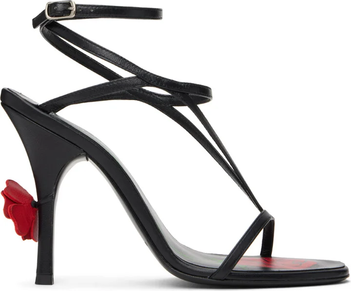 Magda Butrym Black Strappy Heeled Sandals