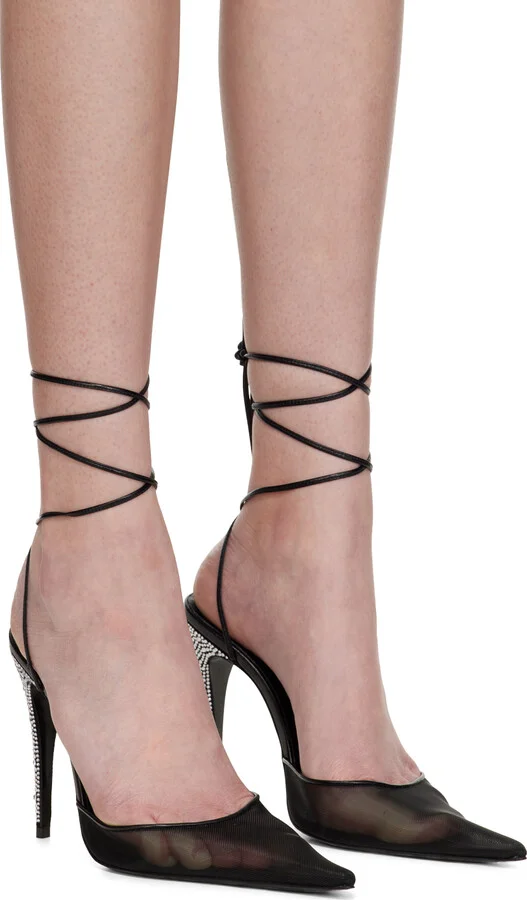 Magda Butrym Black Strass Heels - Image 4