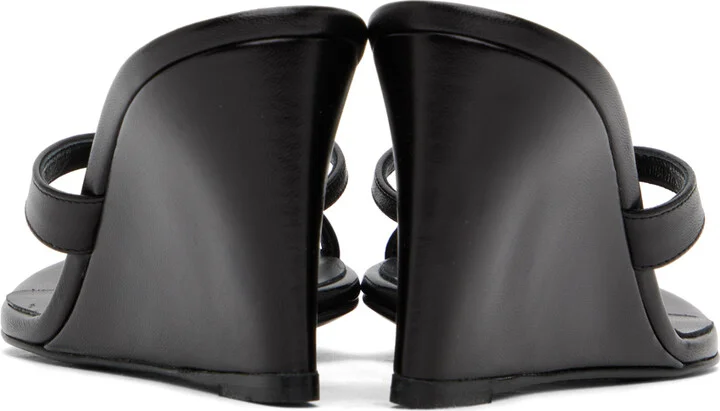 Magda Butrym Black Wedge Heeled Sandals - Image 2