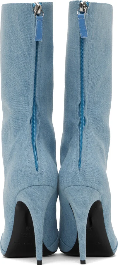 Magda Butrym Blue Sharp Boots - Image 2