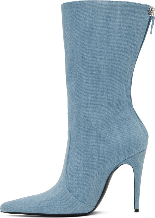 Magda Butrym Blue Sharp Boots - Image 3