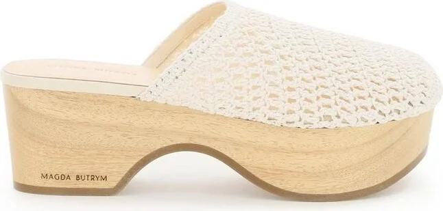 Magda Butrym Crochet Clog Round Toe Mules