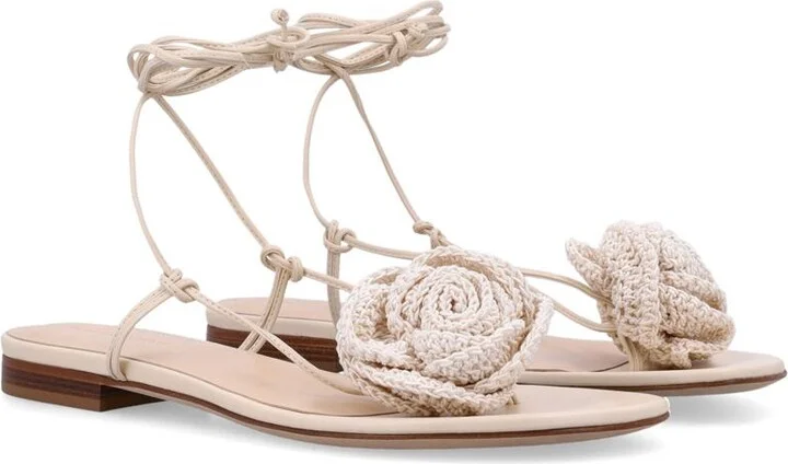 Magda Butrym Crochet Flower Sandal - Image 2