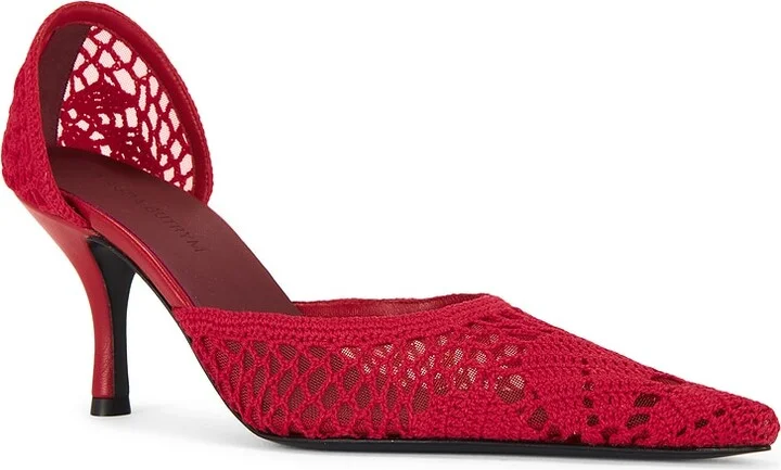 Magda Butrym Crochet Pump in Red - Image 2