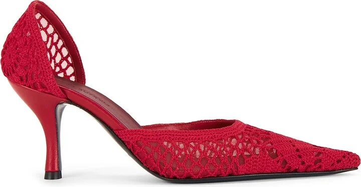 Magda Butrym Crochet Pump in Red