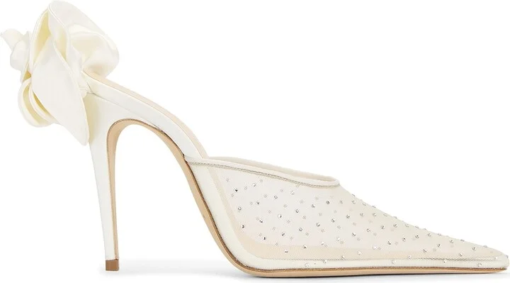 Magda Butrym Crystal Mule in Cream