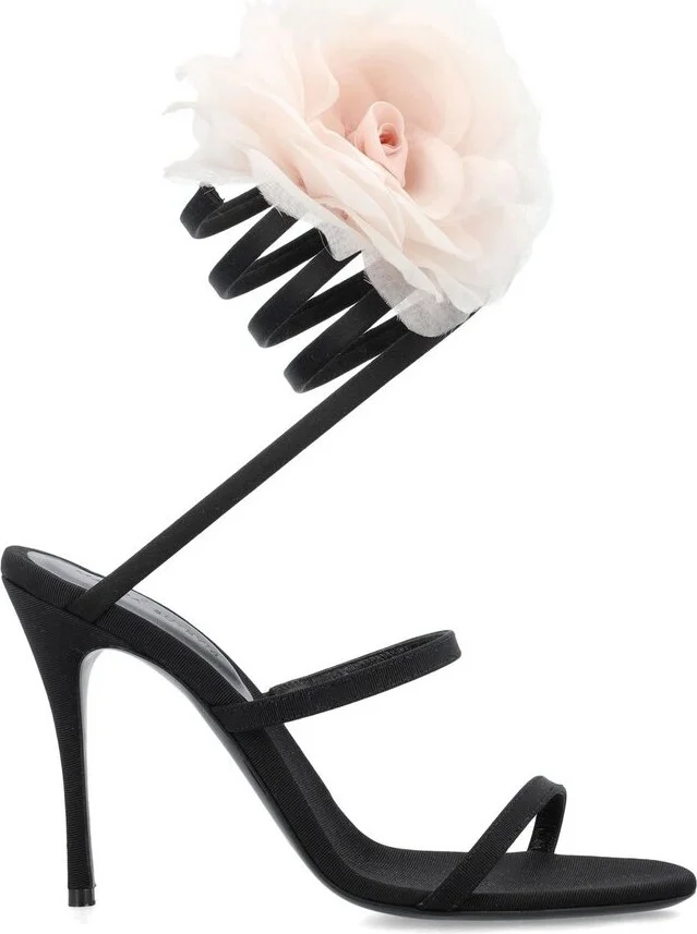Magda Butrym Floral Patch Ankle Strap Sandals