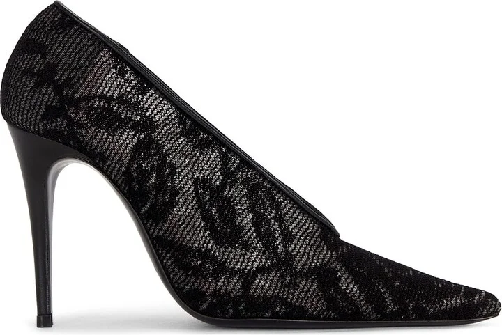 Magda Butrym Floral Pointed Pump in Black