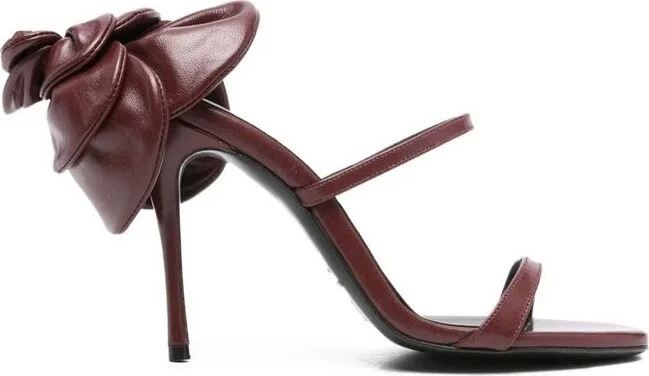 Magda Butrym Flower Heel Leather Sandals
