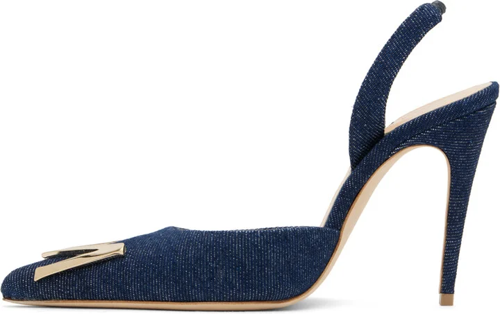 Magda Butrym Indigo Denim Heels - Image 3