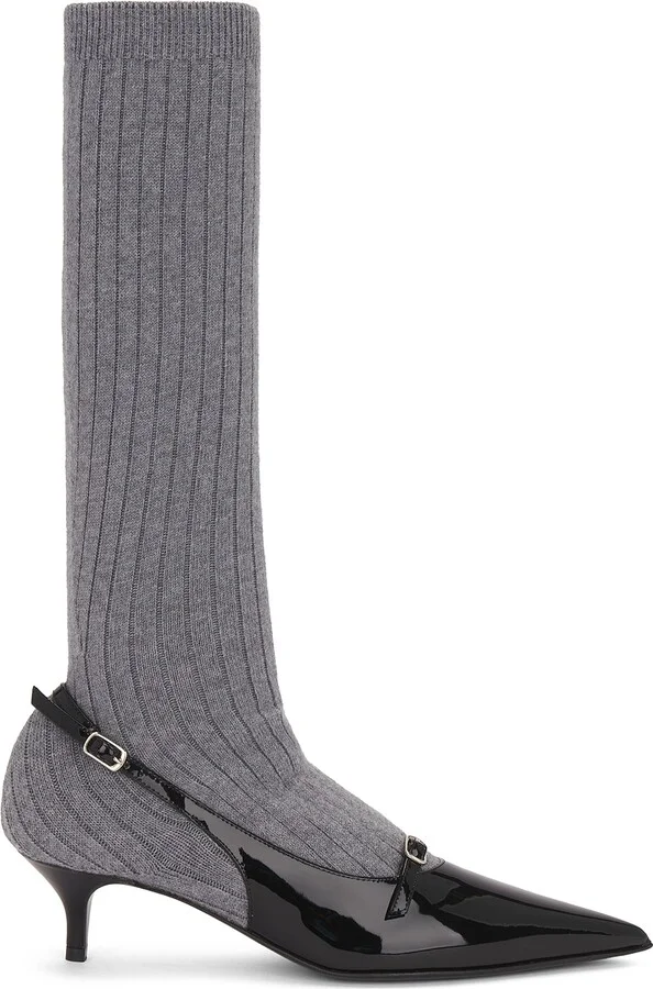 Magda Butrym Knit Boot in Grey