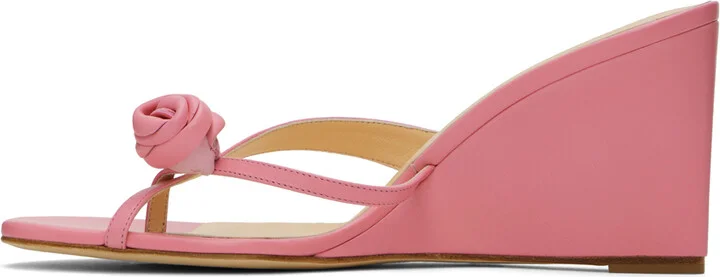 Magda Butrym Pink Wedge Heeled Sandals - Image 3