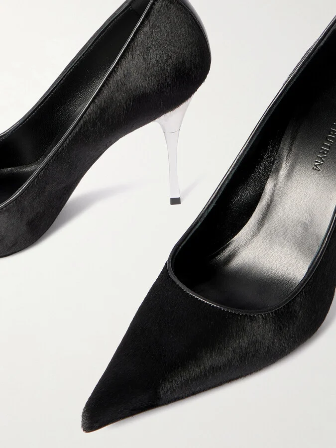 Magda Butrym - Pony Hair Pumps - Black - Image 4