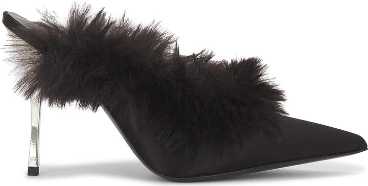 Magda Butrym Satin Mule in Black