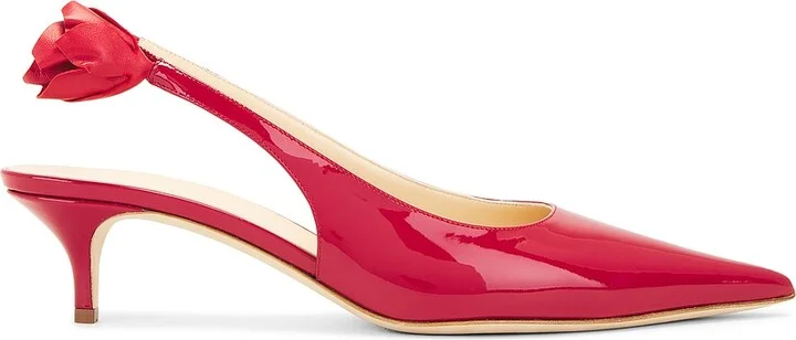 Magda Butrym Sling Back Kitten Heel in Red