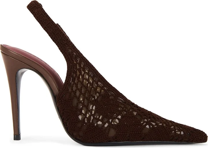 Magda Butrym Slingback Crochet Pump in Brown