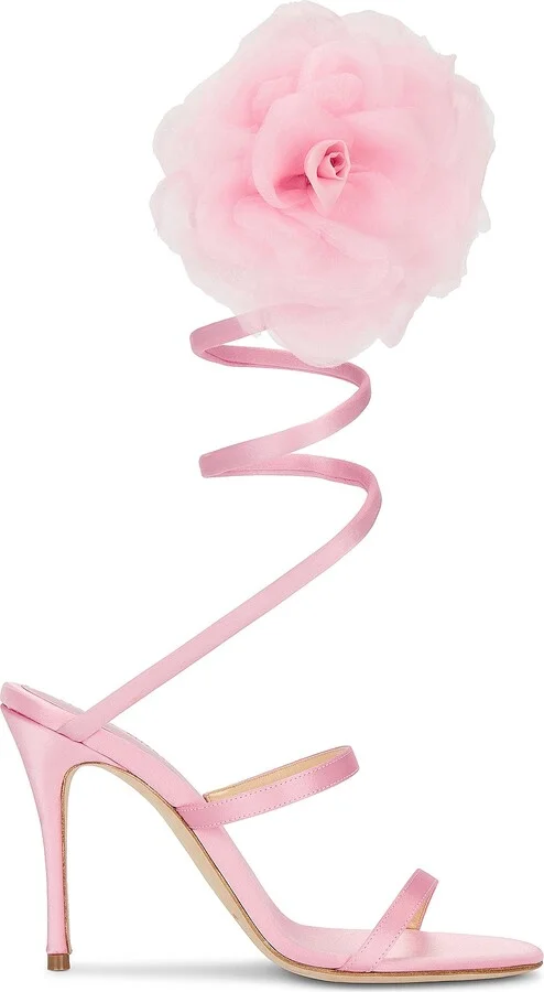 Magda Butrym Spiral Sandal in Pink