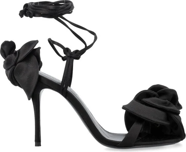 Magda Butrym Wrap Around Double Flower Sandals