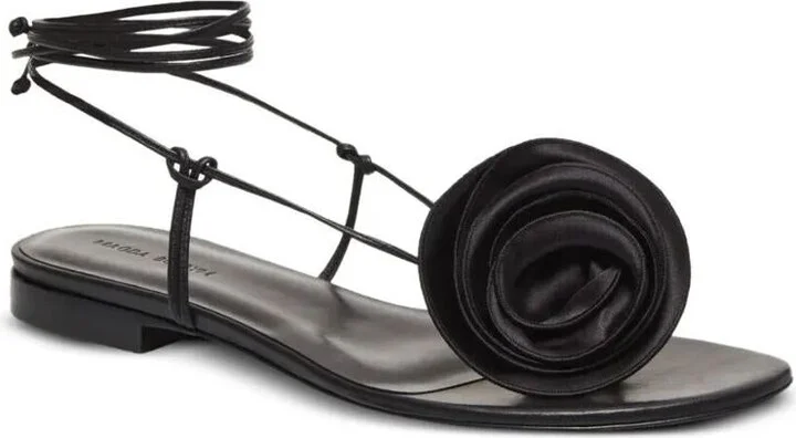 Magda Butrym Wrap Around Flat Flower Sandals Shoes - Image 2