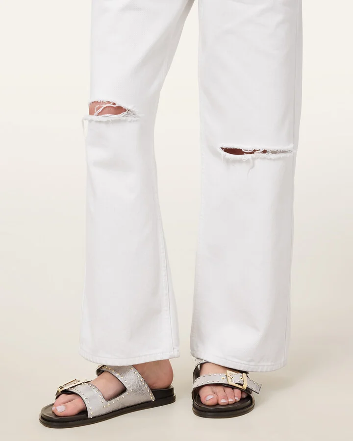 Magda Studded Leather Sandals - Image 2