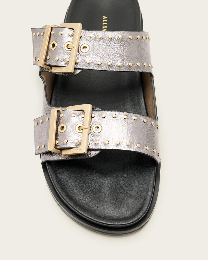 Magda Studded Leather Sandals - Image 3
