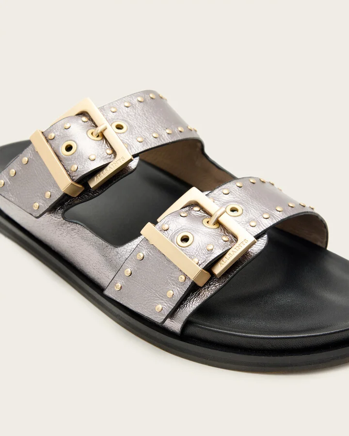 Magda Studded Leather Sandals - Image 5