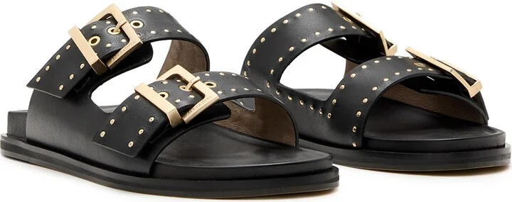 Magda Two-Strap Stud Sandal