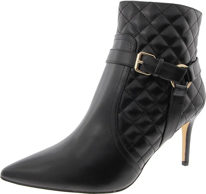Magdalena Womens Faux Leather Quilted Booties