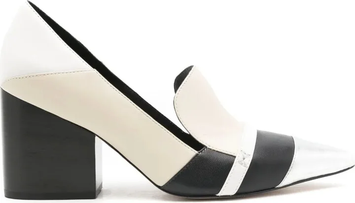 Magenta 80mm pointed-toe pumps