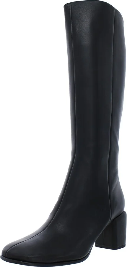 Maggie High Womens Leather Square Toe Knee-High Boots